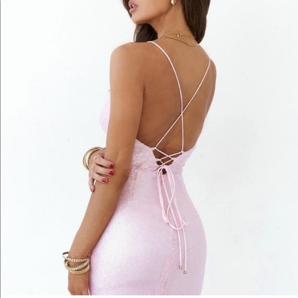 Hello Molly pink sequins party dress, size 4,new - Picture 2 of 10